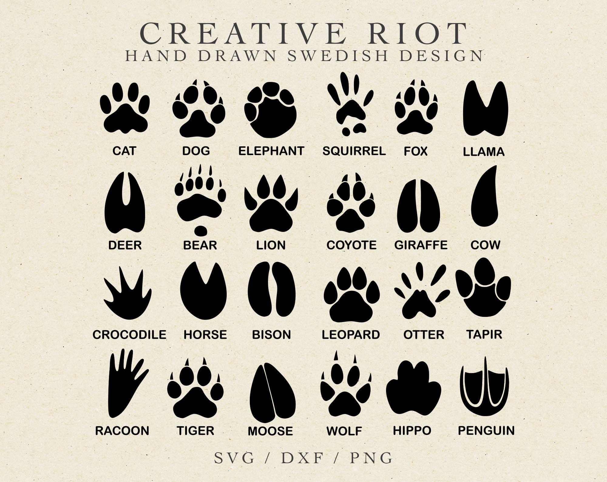 PAW PRINTS BUNDLE Commercial Use Svg, Paws Clipart, Dog Paw Svg, Hunting  Svg, Cricut Paw Svg, Animal Tracks Svg, Tracks Svg, Animal Paw 