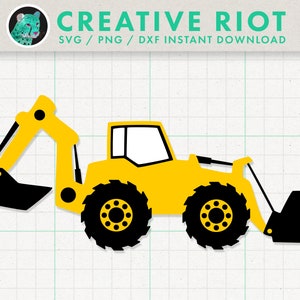 EXCAVATOR SVG - Construction Svg, Excavator Clipart, Commercial Use Svg, Kids Excavator Svg, Digger Svg File, Vinyl Svg File