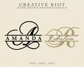 Split Monogram Font – Alphabet Letters SVG, Commercial Use (Digital Download)