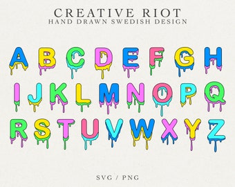 DRIPPING ALPHABET SVG - Drip Letters Svg, Drip Font Svg, Dripping Font Svg, Cricut Drip Svg, Drip Svg, Dripping Paint Letters, Dripping Font