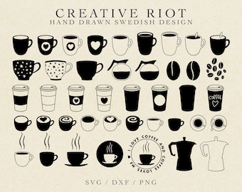 COFFEE BUNDLE SVG - Commercial Use Svg, Coffee Clipart, Coffee Cup Svg, Cup Of Coffee Svg, Coffee Cut File, Cricut Coffee Svg, Coffee Mug