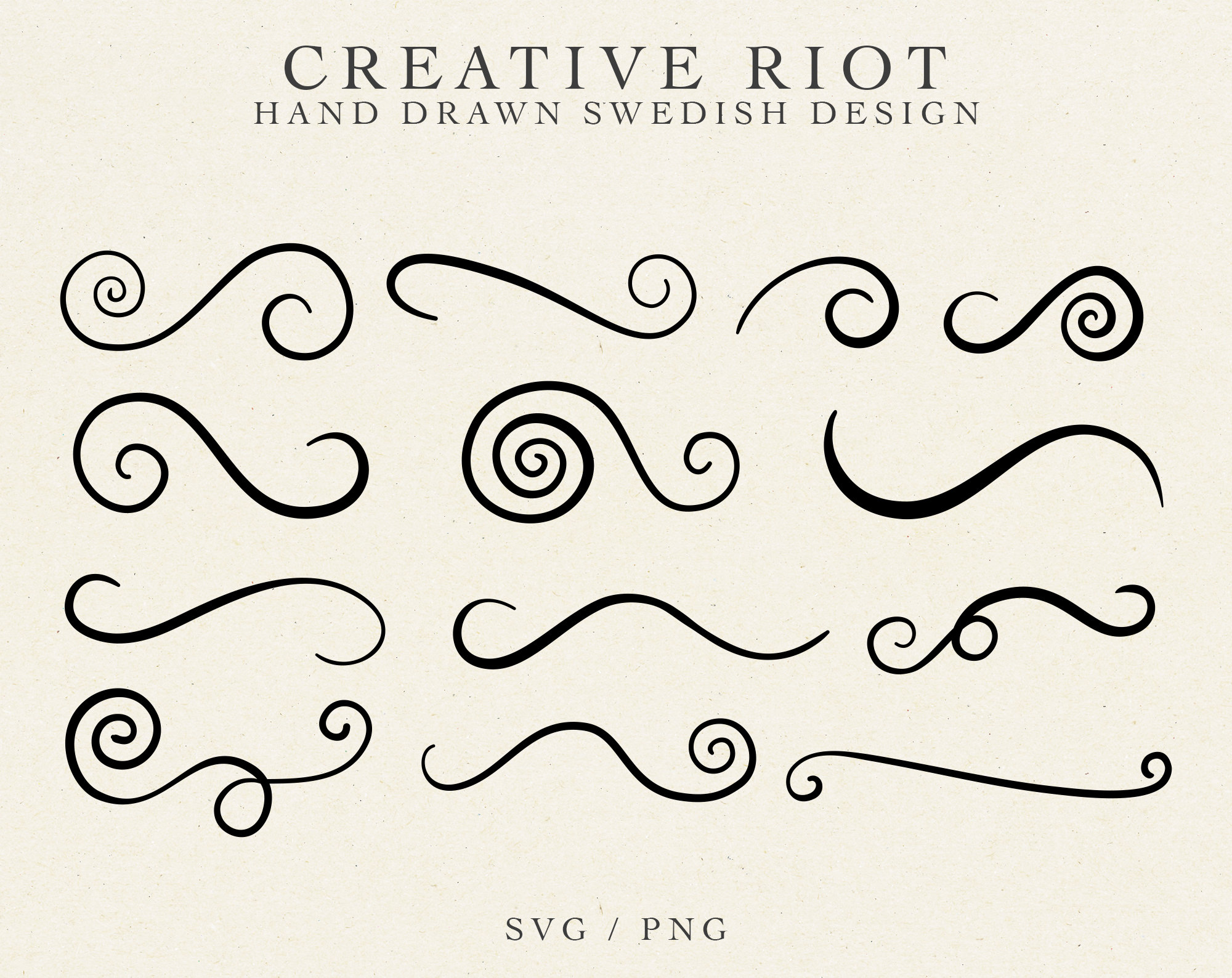 SWIRLS BUNDLE SVG Swoosh Svg Commercial Use Svg Cricut | Etsy