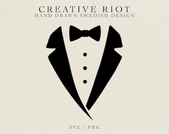 Tuxedo Clipart – Commercial Use SVG, Tux Print File (Digital Download)