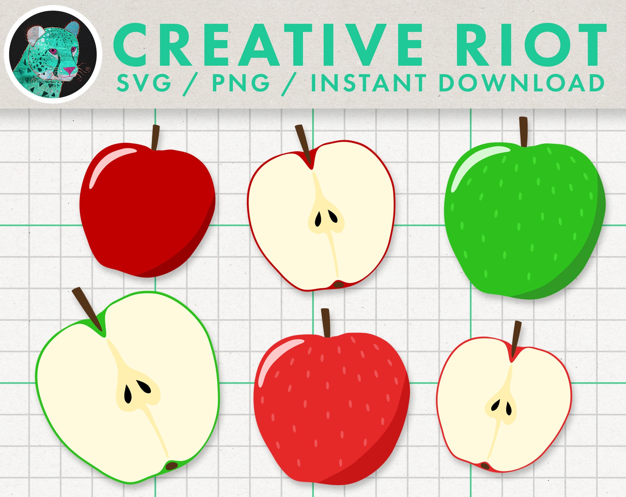 APPLE SVG - Green Apple Svg, Red Apple Svg, Apple Clipart, Cricut Svg ...