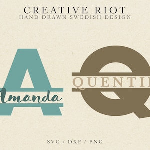 MONOGRAM ALPHABET - Monogram Font Svg, Split Font Svg, Split Monogram Font, Split Letter Svg, Initial Svg, Letter Monogram Svg