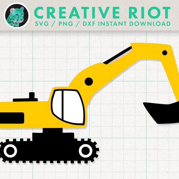 EXCAVATOR SVG - Construction Svg, Excavator Clipart, Cricut Excavator Svg, Kids Excavator Svg, Digger Svg File, Vinyl Svg File