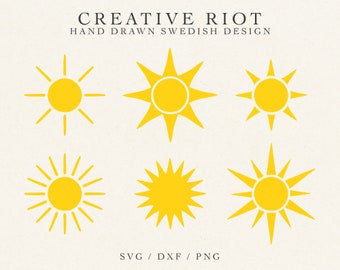 SUN SVG BUNDLE - Commercial Use Svg, Cute Sun, Cricut Sun Svg, Summer Svg, Spring Svg, Sunshine Svg, Sun Bundle Svg, Hand Drawn Sun, Sun Png