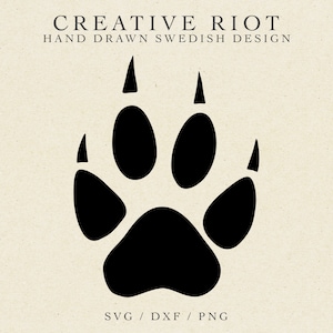 WOLF PAW SVG - Wolf Tracks Svg, Wolf Paw Print Svg, Cricut Wolf Paw, Wolf Cut File, Wolf Paw Silhouet, Wolf Track Svg, Wolf Svg