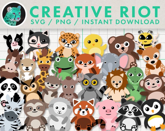 Download Cute Animals Bundle Commercial Use Svg Cute Animal Svg Etsy