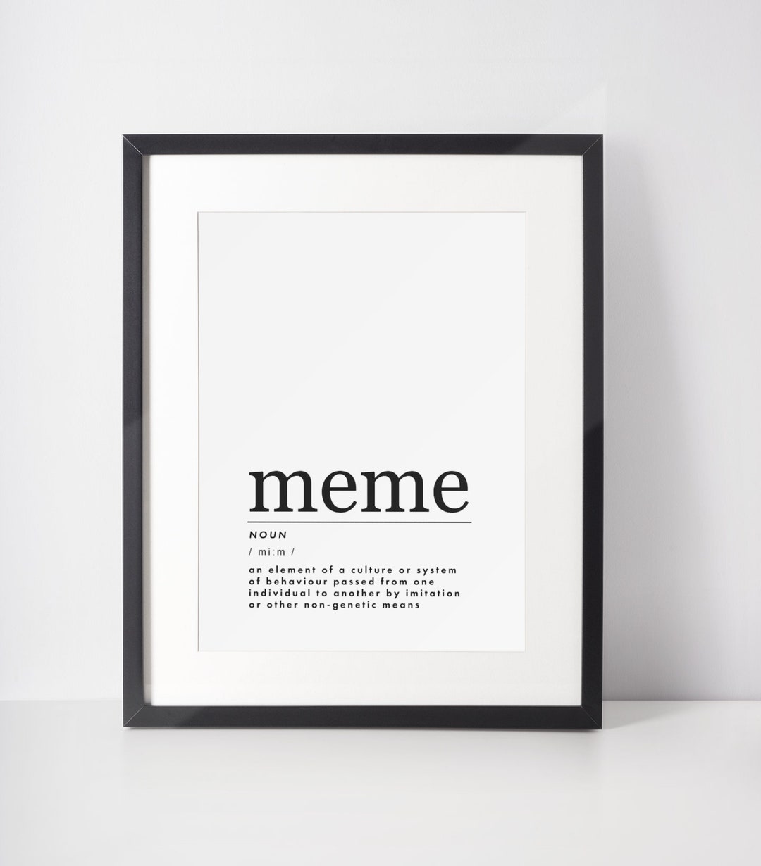 Meme Definition Wall Art Definition Print Printable Definition Meme