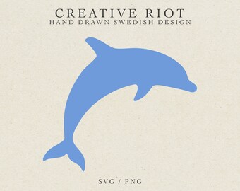 Dolphin SVG – Nautical Clipart, Commercial Use (Digital Download)