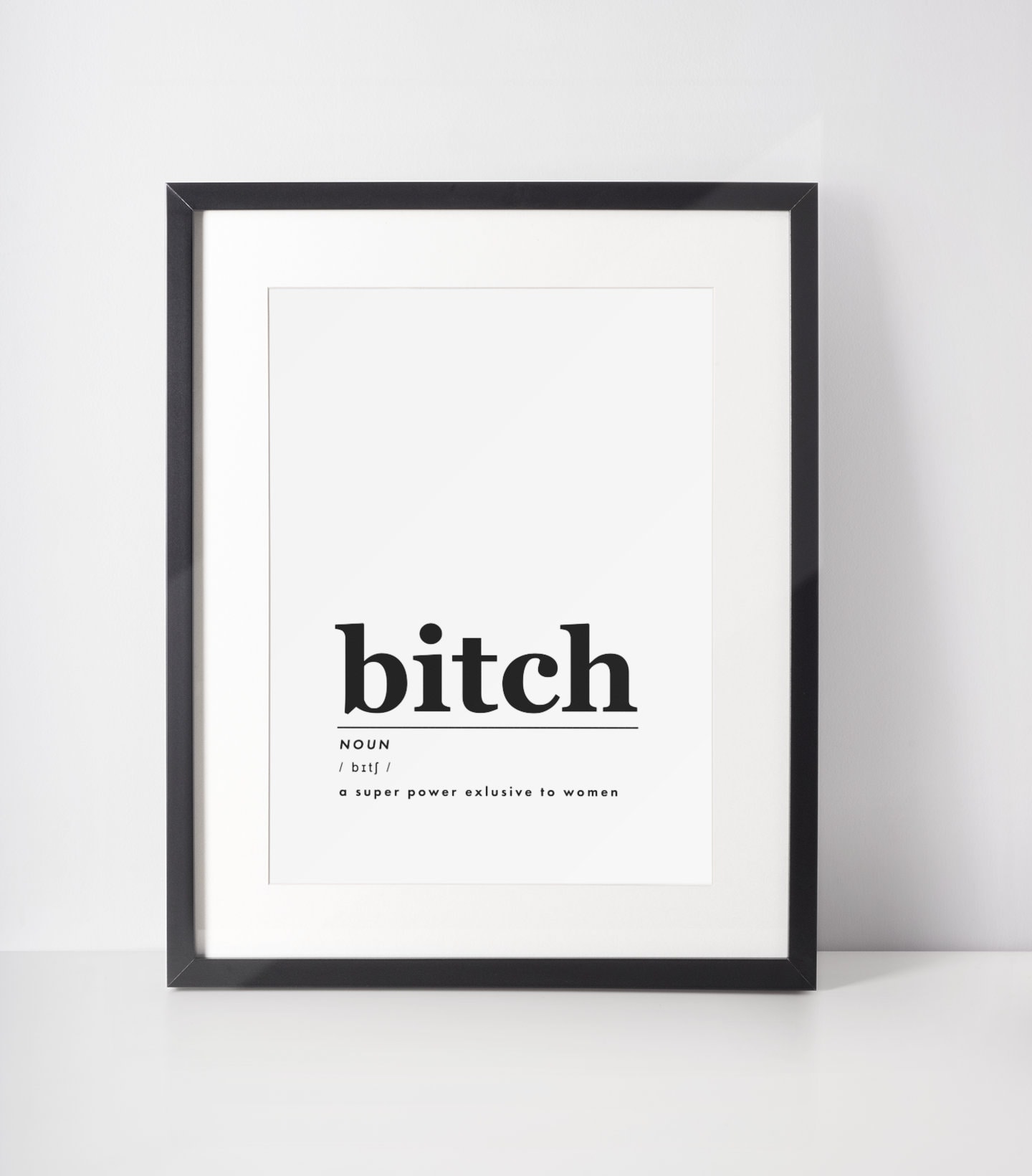 Bitch Definition Wall Art Definition Print Printable Definition