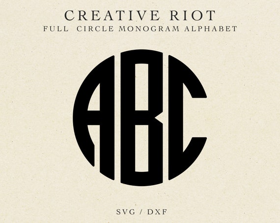Circle Monogram Alphabet SVG – Commercial Use, Cricut Font (Digital Download)