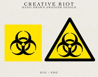 Biohazard Symbol SVG – Warning Sign Cut File (Digital Download)