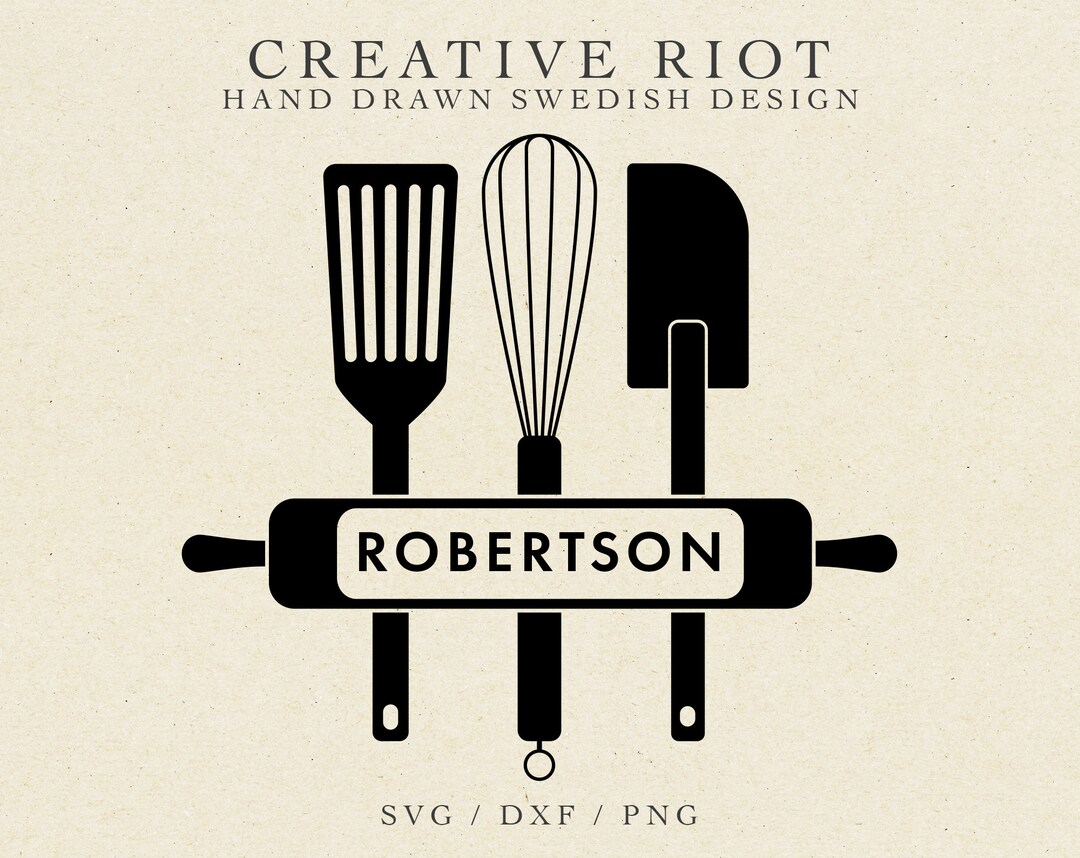 KITCHEN MONOGRAM SVG Commercial Use Svg Cricut Cut File - Etsy