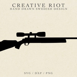 HUNTING RIFLE SVG - Commercial Use Svg, Rifle Svg File, Deer Hunting Svg, Cricut Rifle Svg, Rifle Cut File, Sniper Rifle Svg, Wildlife Svg