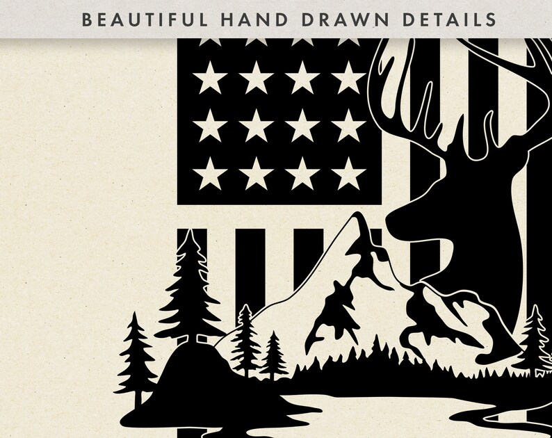 Free Free 269 Mountain Deer Scene Svg SVG PNG EPS DXF File