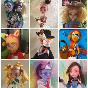 Custom Doll OOAK Monster High Ever After High Custom Doll Commissions - MH/EAH - Doll Repaint