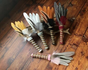 Ceremonial Smudge Feather Fan - Etsy