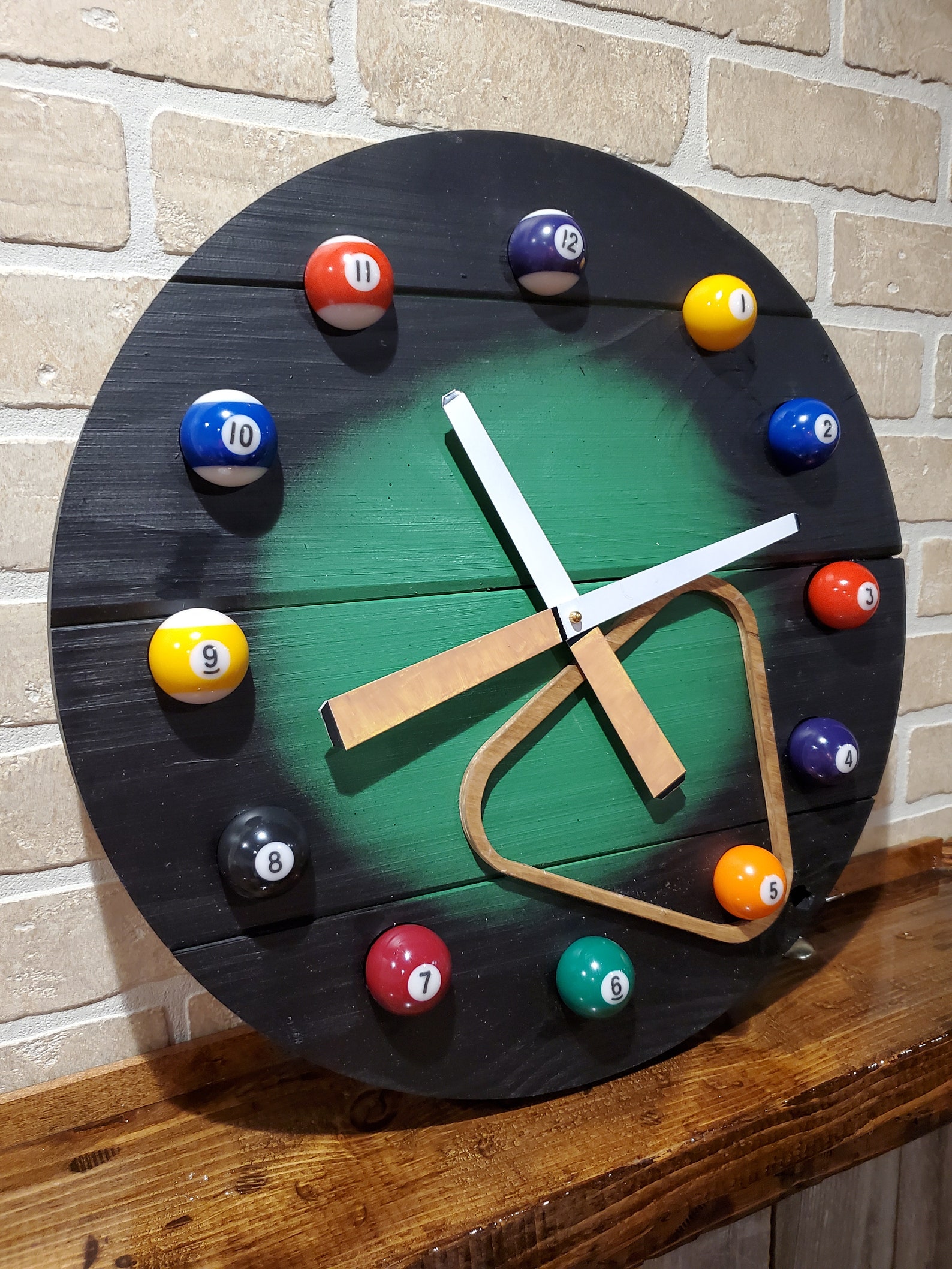 18 Billiard Spool Clock. Pool Clock. Free Shipping. Etsy