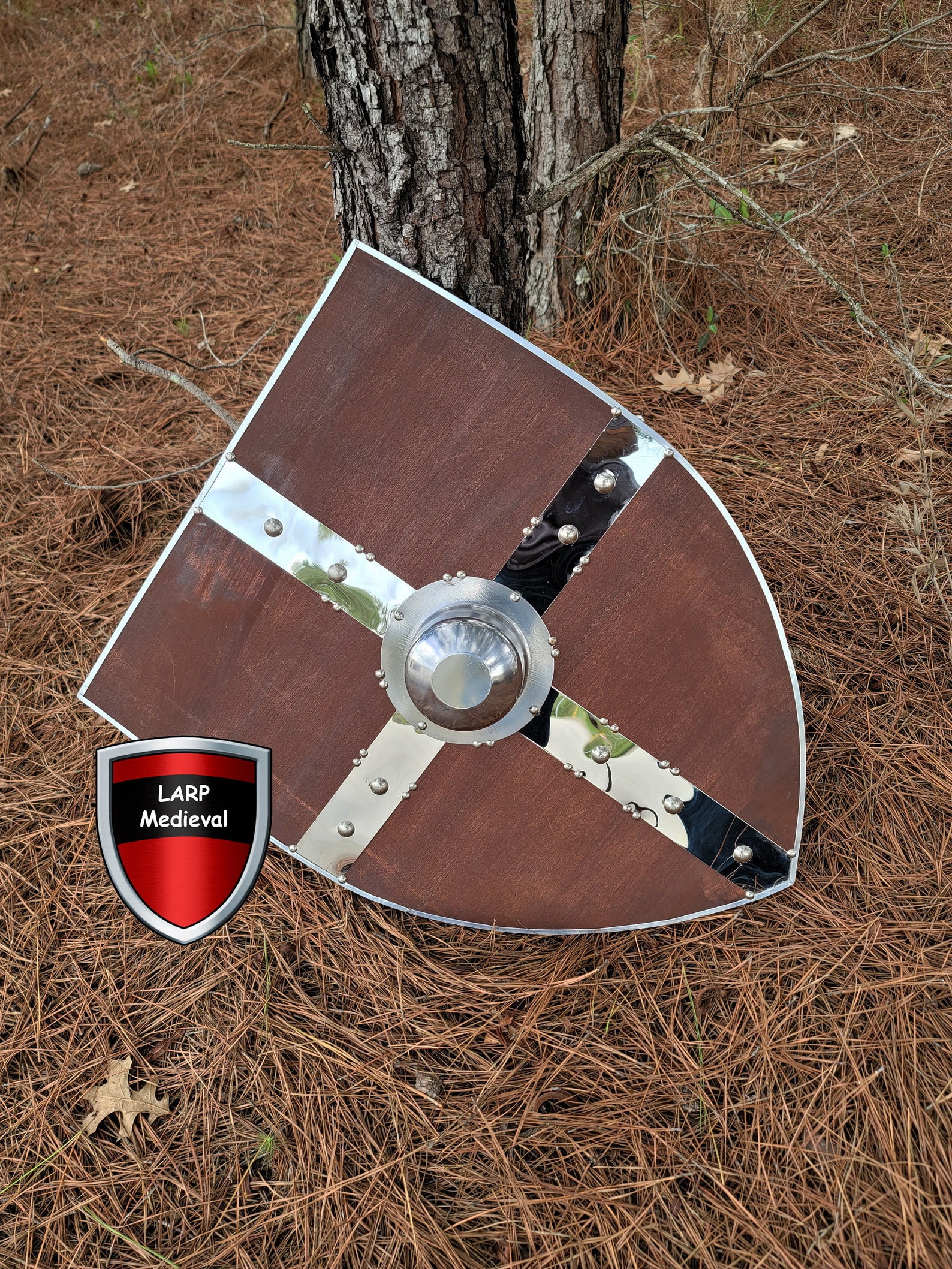 Elden Ring Norse Viking Raider Metal Banded Wooden Kite Shield Etsy