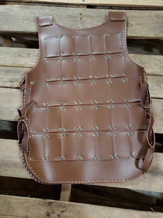 Medieval Viking Studded Leather Armor Samurai Vest Sleeveless Jerkin Cuirass Chest Shirt