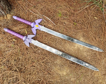 Legend of Zelda Link Hyrule True Master Sword Awakened and Dormant Set Purple Hilt