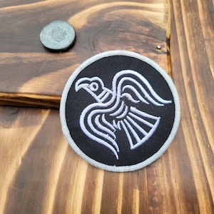Embroidered Viking Norse Odin Raven Iron On Sew Applique Patch