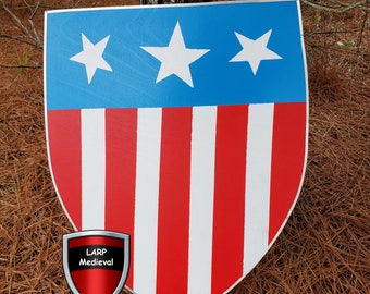 Captain America WWII 1941 Wooden Heater Shield Replica Kite Steel Display Prop