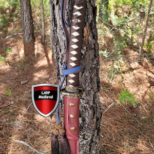 Hand Forged Kawashima Steel Handmade Japanese Samurai 1095 High Carbon Steel Katana Sword Leather Wrapped Scabbard Blade Lock