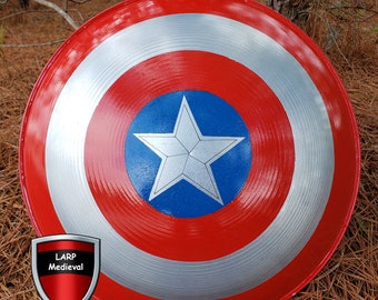 Captain America Circular Round Shield All Metal Replica Star Handmade