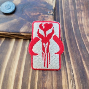 Emblema mamute bordado logotipo ferro em costura aplique remendo cosplay vermelho bege