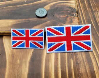 Indicateur anglais brodé Union Jack Iron On Sew Applique Patch in Red, Blue and White