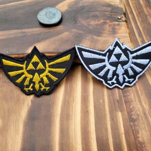 Embroidered Legend of Zelda Hylian Crest Iron On Sew Applique Patch Link Cosplay