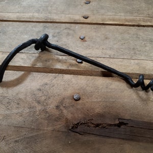 Wrought Iron Corkscrew Medieval Handmade Forged Renaissance Knot Wine Bottle Opener Key Blackened Rustic