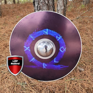Norse God Viking Runes Fimbulwinter Ragnarök War Wooden Viking Round Shield