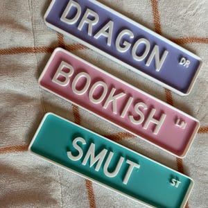 Bookish Street Sign | Bookish Decor | Bookshelf Sign | Book Lover Gifts | Library Sign