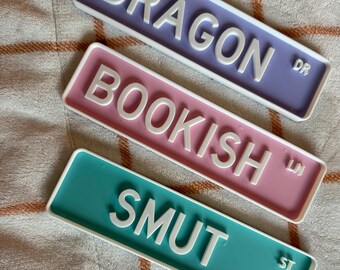 3D Printed Bookish Street Sign: Personalized Library Decor