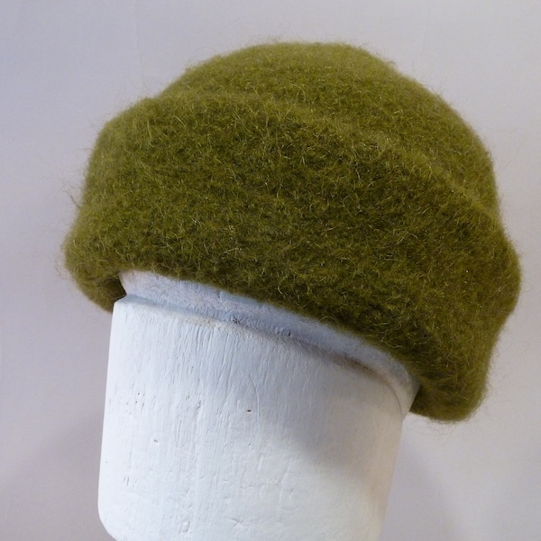 Olive Felted Wool Hat