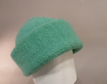 Bright Aqua Felted Hat