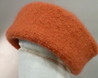 Orange Felted  Hat