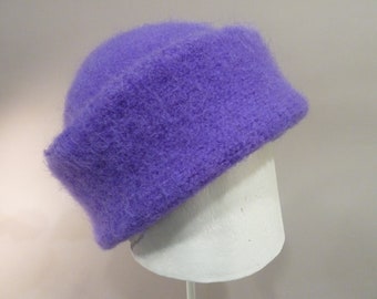 Purple Felted Wool Hat