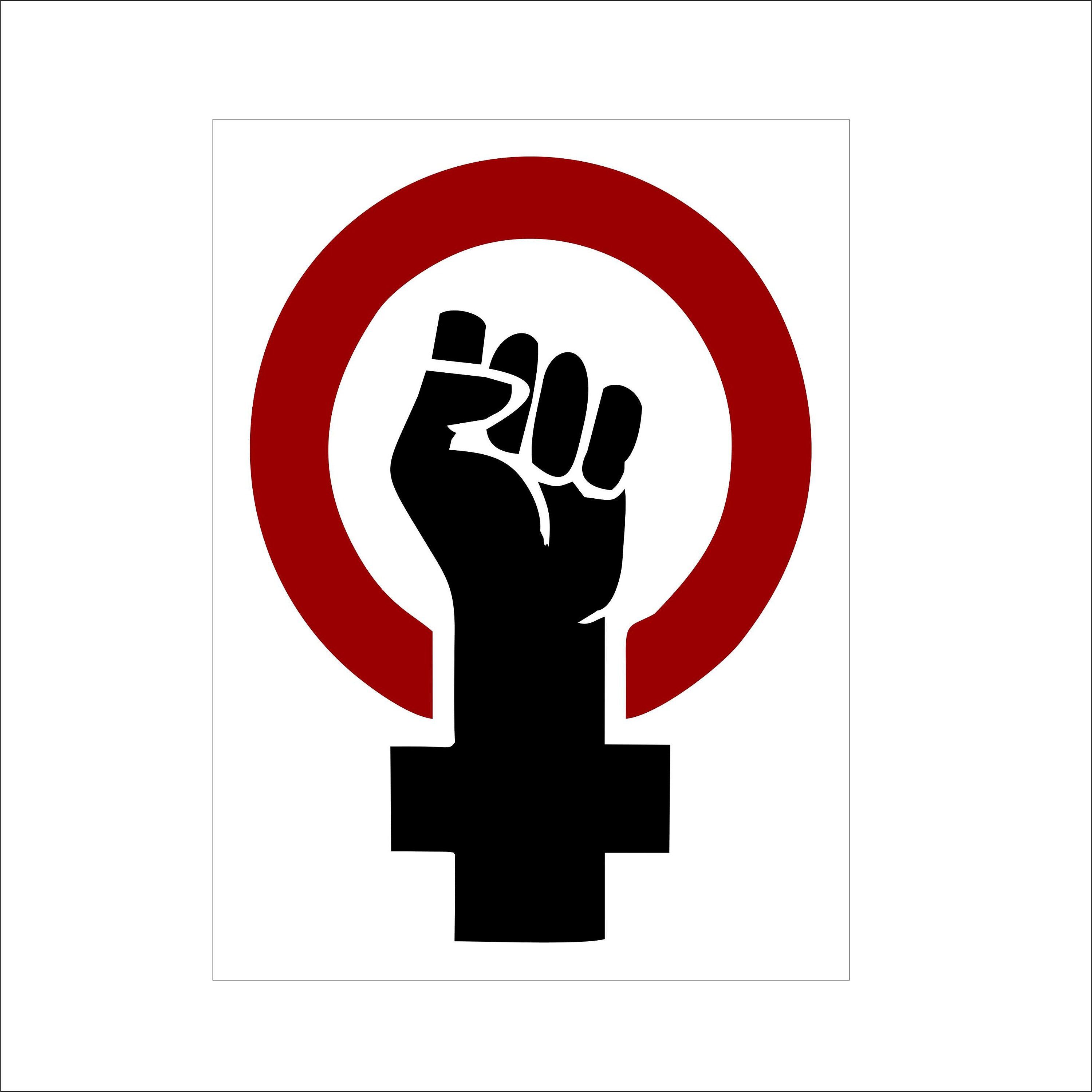 Female Power Fist Graphic Reusable Stencil three Sizes - Etsy