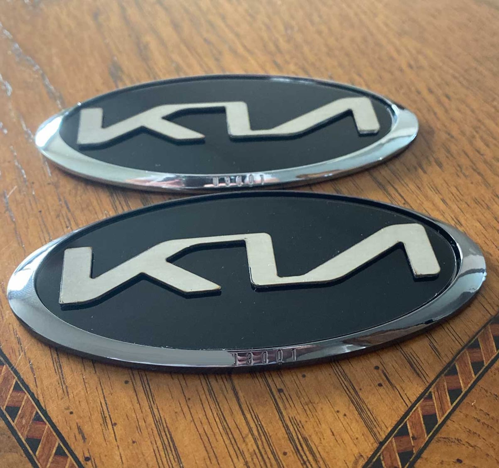 Kia 4.0 Badges/Emblem 2pc Set with Brushed Aluminum Letters Etsy