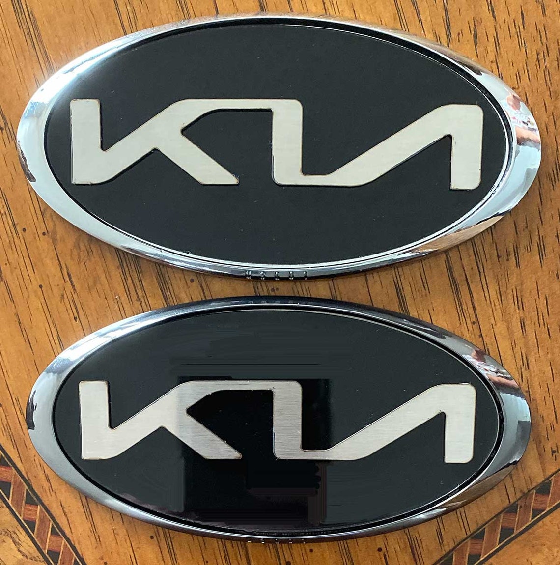 Kia 4.0 Badges/Emblem 2pc Set with Brushed Aluminum Letters Etsy