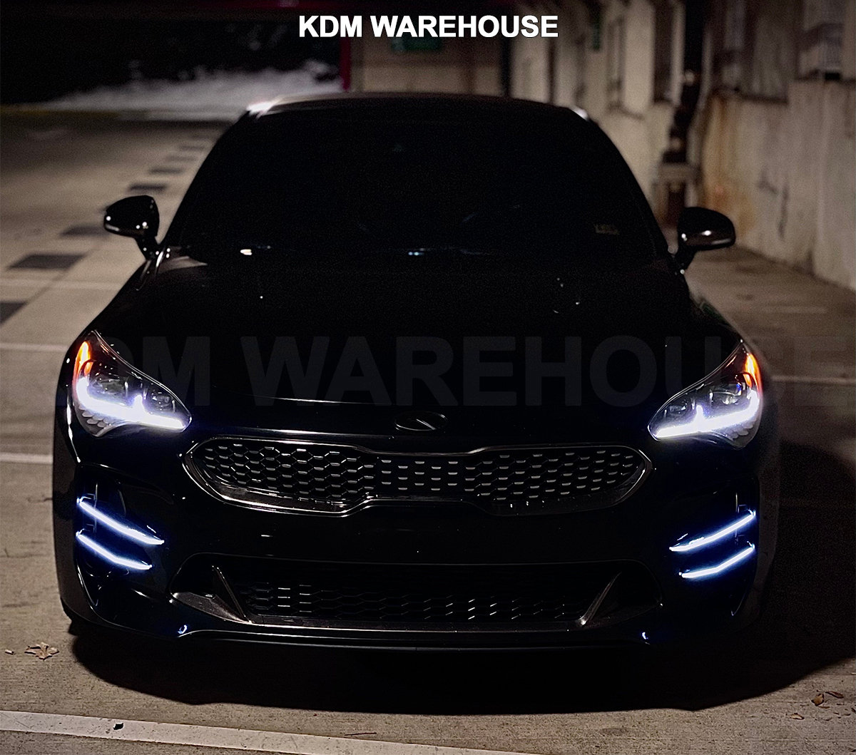 LED Lit Devil's Claw Front Bumper Canards for the 2018-2023