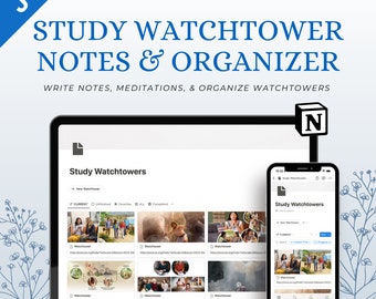 JW | Study Watchtower Notes and Organizer | Notion Template