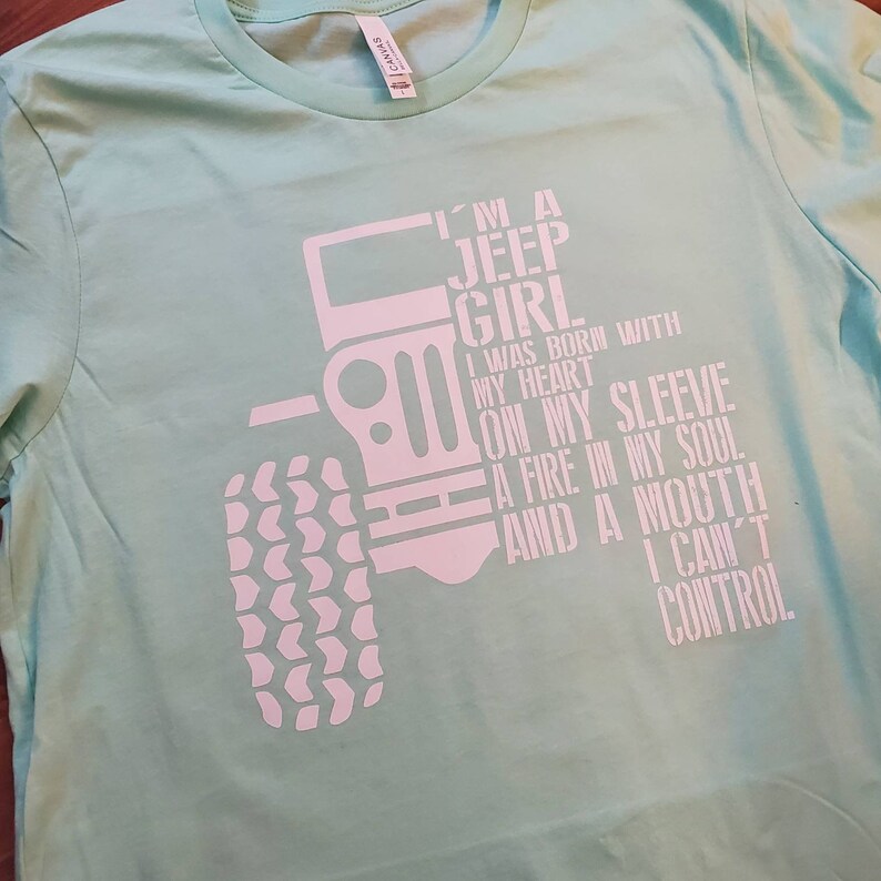 Jeep Girl Shirt Heart on my sleeve fire in my soul mouth I Etsy