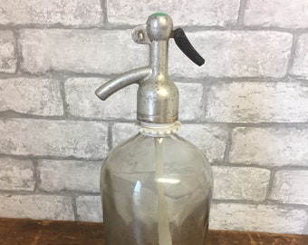 Vintage European Seltzer Bottle, choose from two colors, antique barware