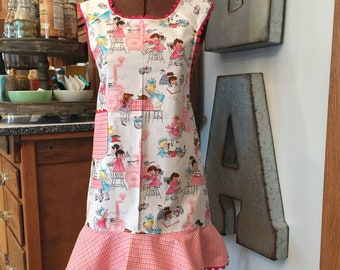 Pink Ruffle Apron - Etsy